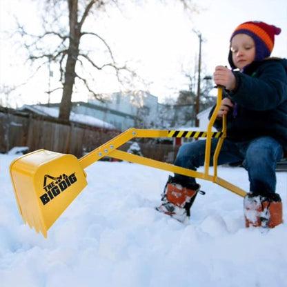 Kids 3+ Ride-On Excavator Sand Digger with 360-Degree Rotating Base, Yellow