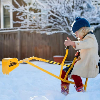 Kids 3+ Ride-On Excavator Sand Digger with 360-Degree Rotating Base, Yellow