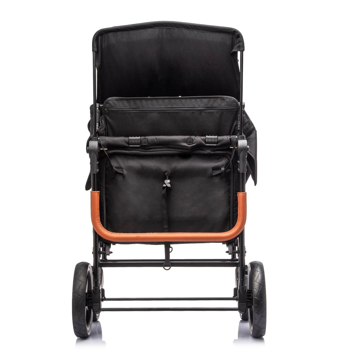 ToyRides Elite Wagon Stroller W/ Removable 4-Seater, Extra-Thick Support Bar & Higher 212 Load Capacity, Black