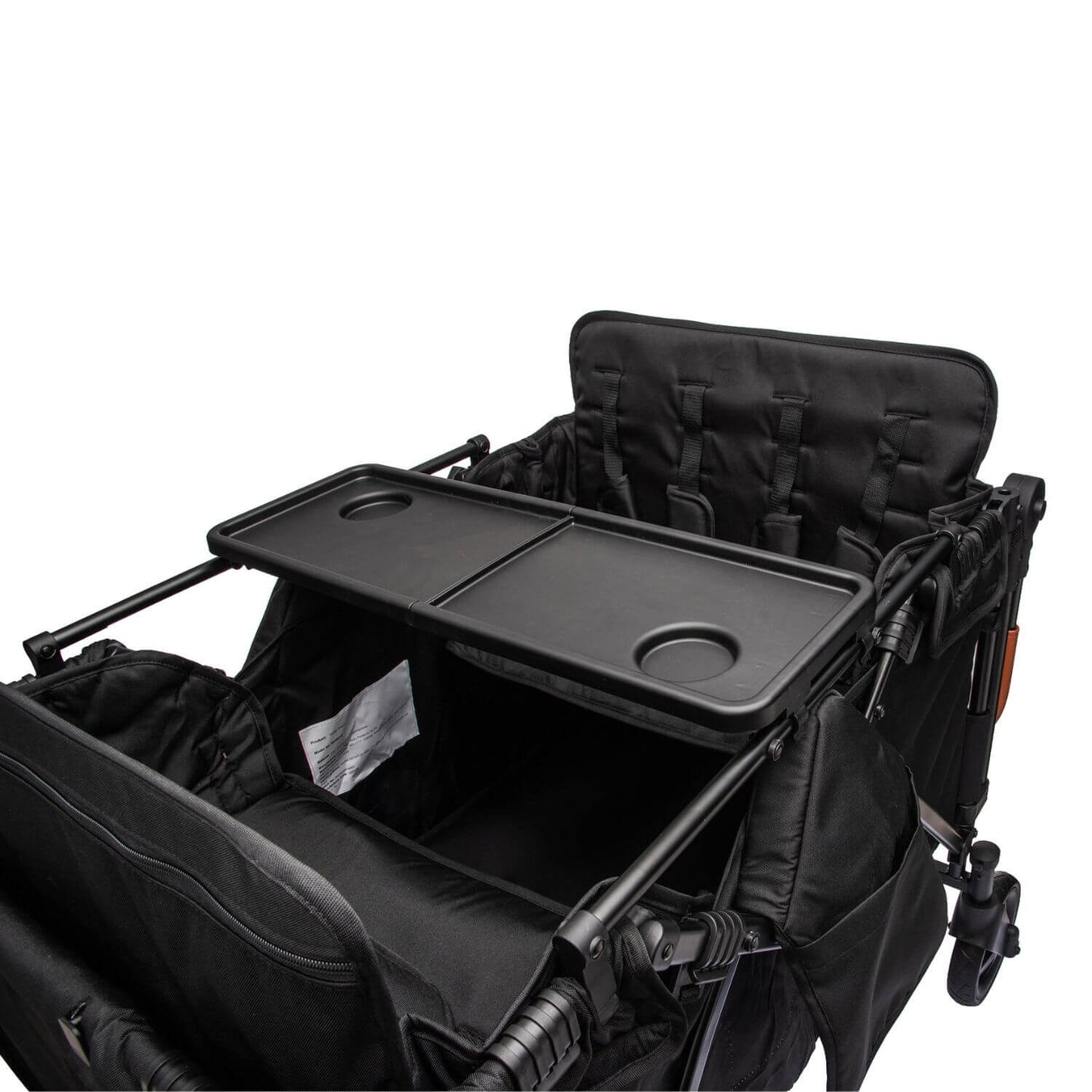 ToyRides Elite Wagon Stroller W/ Removable 4-Seater, Extra-Thick Support Bar & Higher 212 Load Capacity, Black