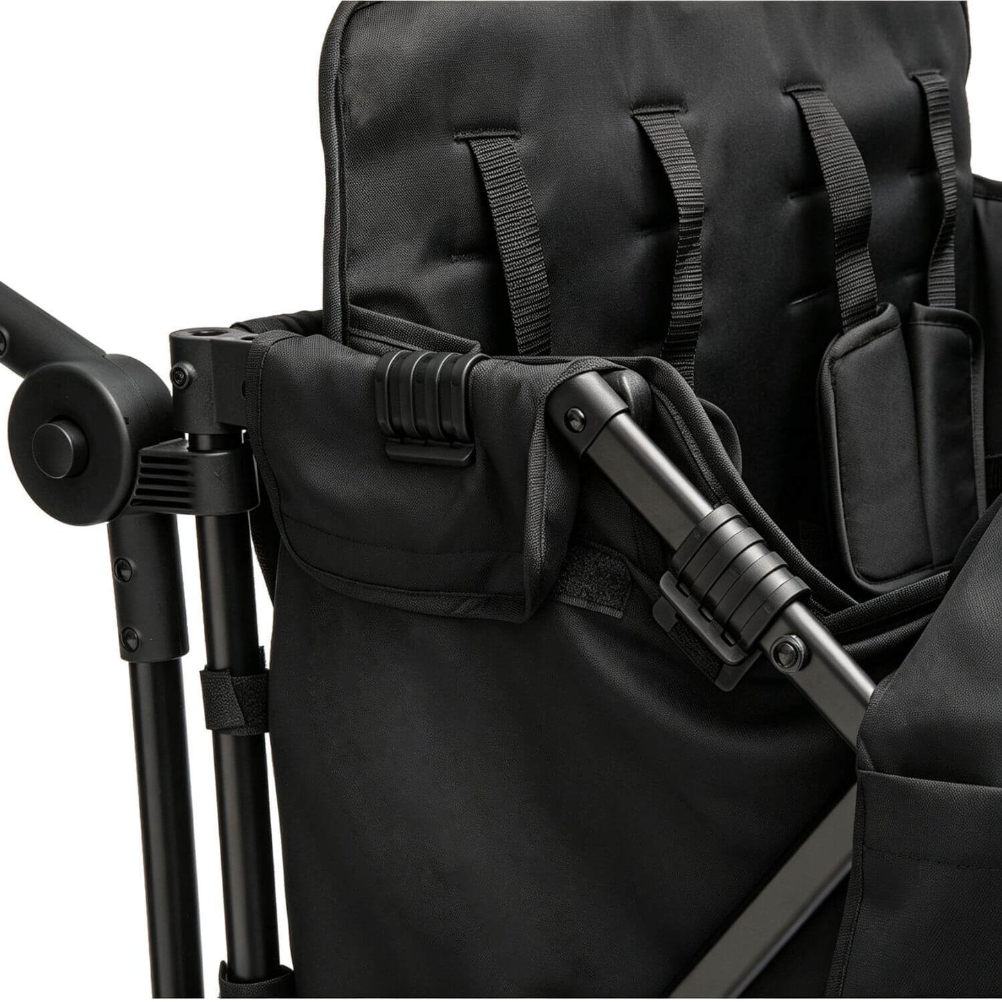 ToyRides Elite Wagon Stroller W/ Removable 4-Seater, Extra-Thick Support Bar & Higher 212 Load Capacity, Black