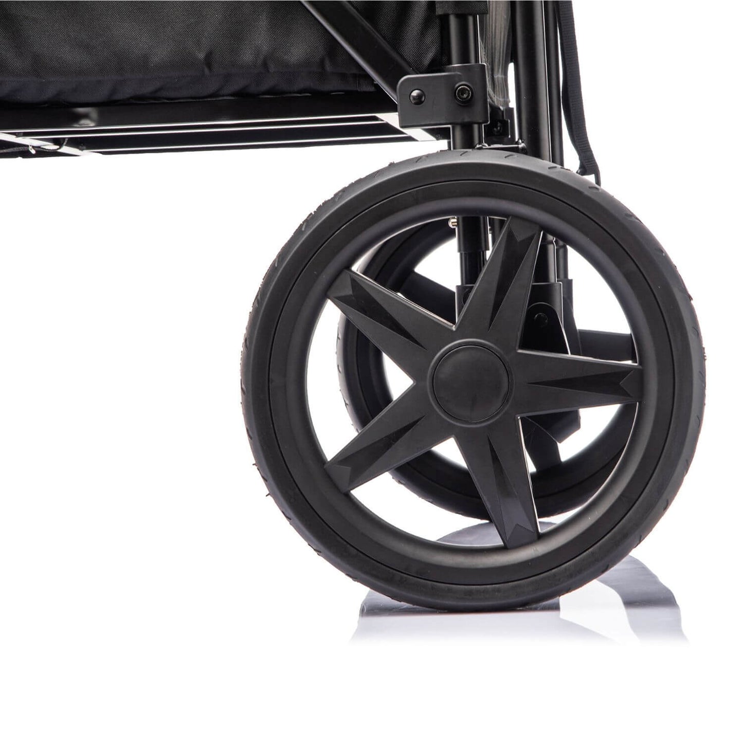 ToyRides Elite Wagon Stroller W/ Removable 4-Seater, Extra-Thick Support Bar & Higher 212 Load Capacity, Black