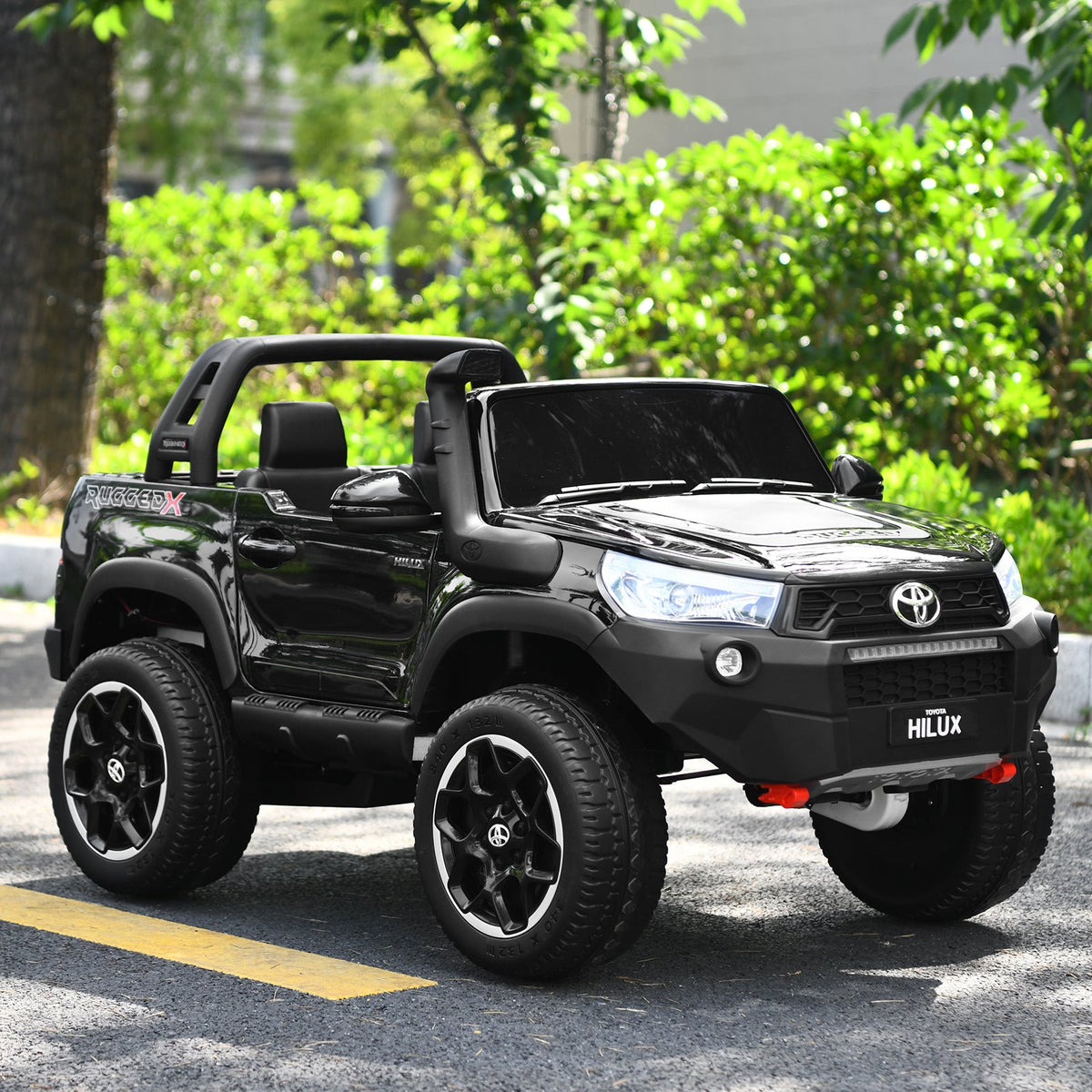 2-Seater Toyota Hilux Ride On Truck with Remote Control - 4WD, 2*12V Battery Powered