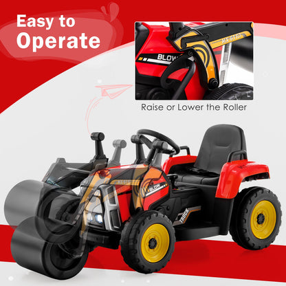 12V Electric Tractor with Remote Control, Music, and LED Lights for Kids