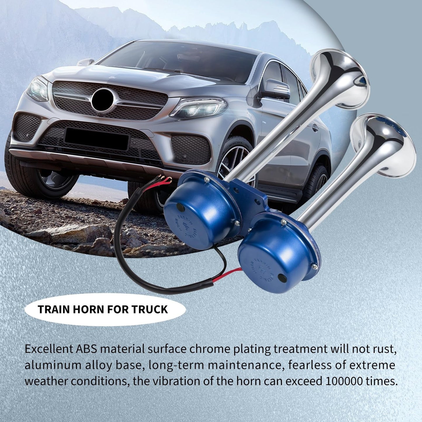 24V Electric Dual Train and Truck Horns Waterproof Loud Car Horns