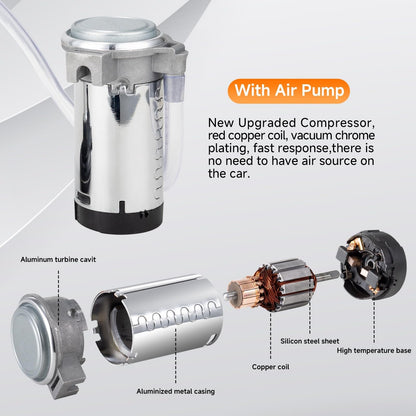 12V Air Horn Kit for Car Truck Motorcycle with Loud Train Sound