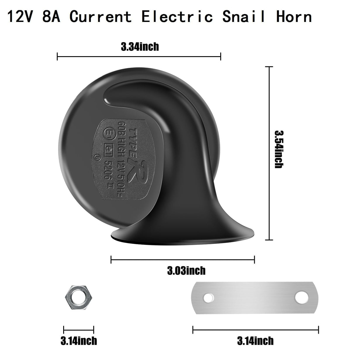 130dB Super Loud 12V Waterproof Electric Train and Marine Truck Horn