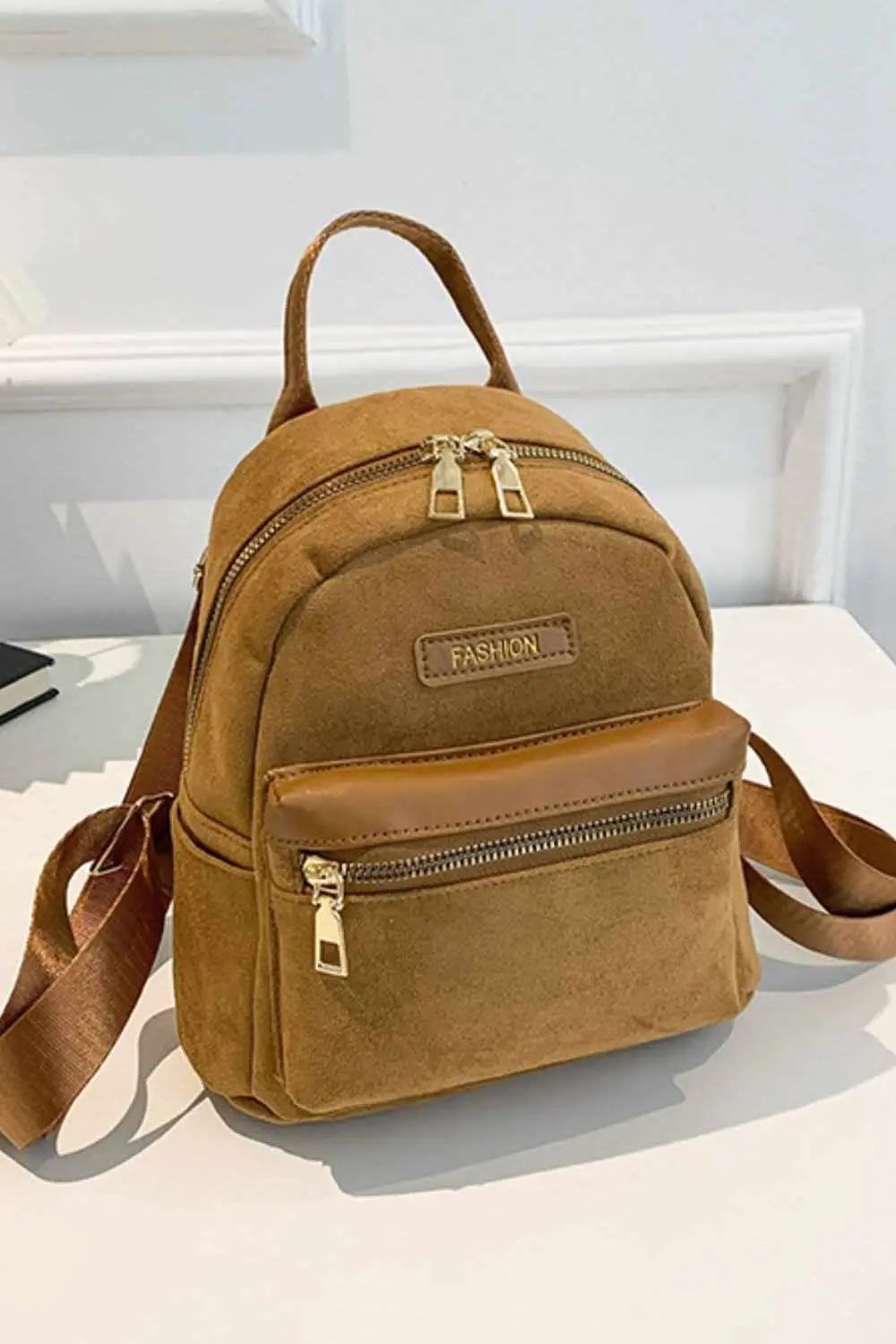 Accessories Trendsi Suede Mini Backpack Women's Stylish Accessory Adjustable Strap Bag