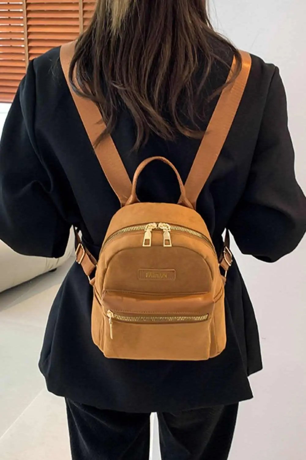 Accessories Trendsi Suede Mini Backpack Women's Stylish Accessory Adjustable Strap Bag