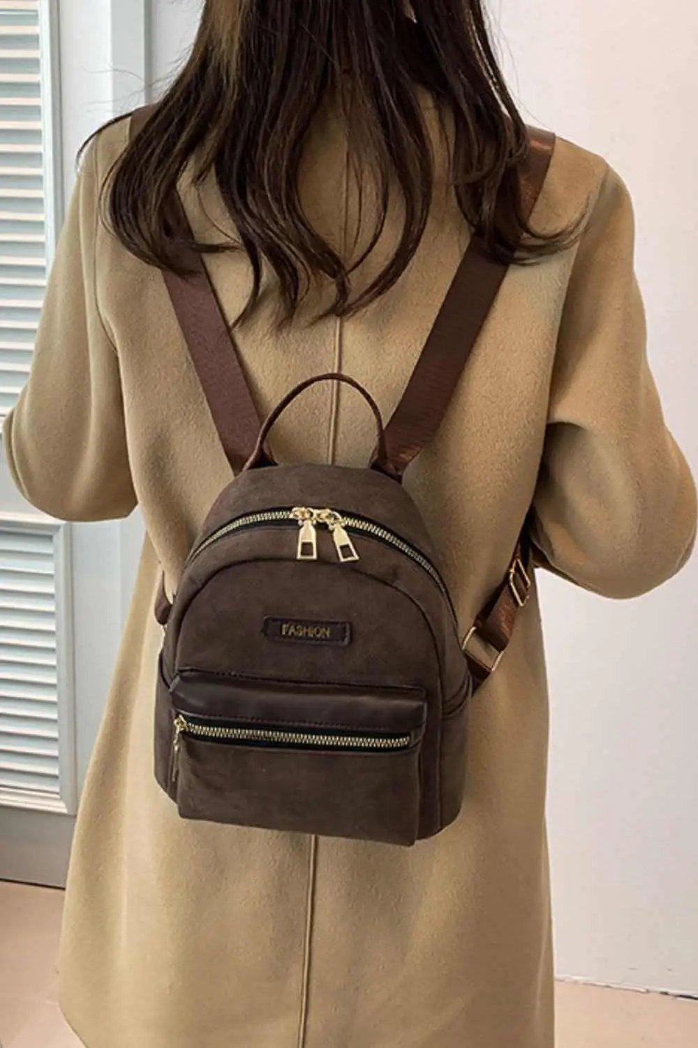 Accessories Trendsi Suede Mini Backpack Women's Stylish Accessory Adjustable Strap Bag