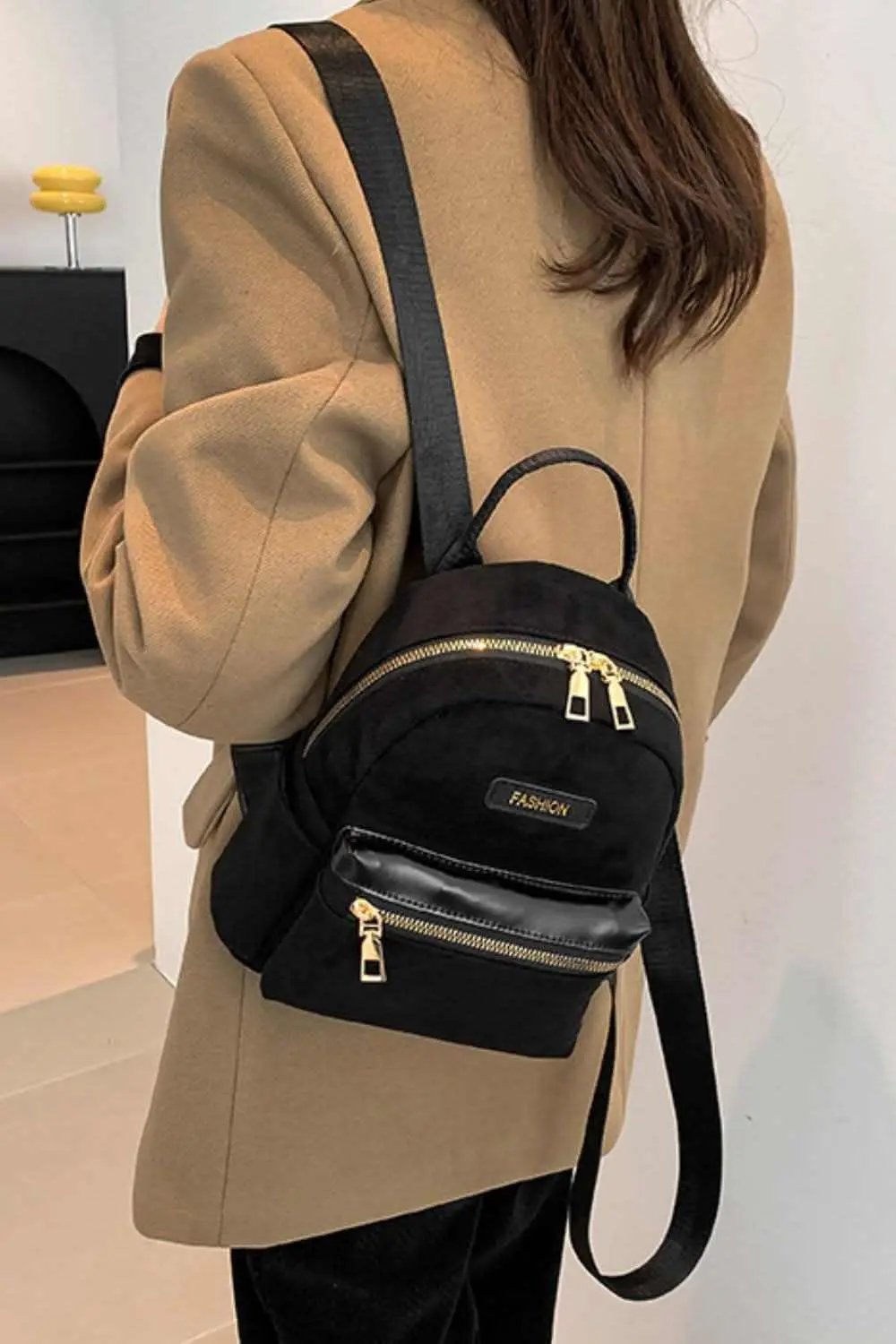 Accessories Trendsi Suede Mini Backpack Women's Stylish Accessory Adjustable Strap Bag