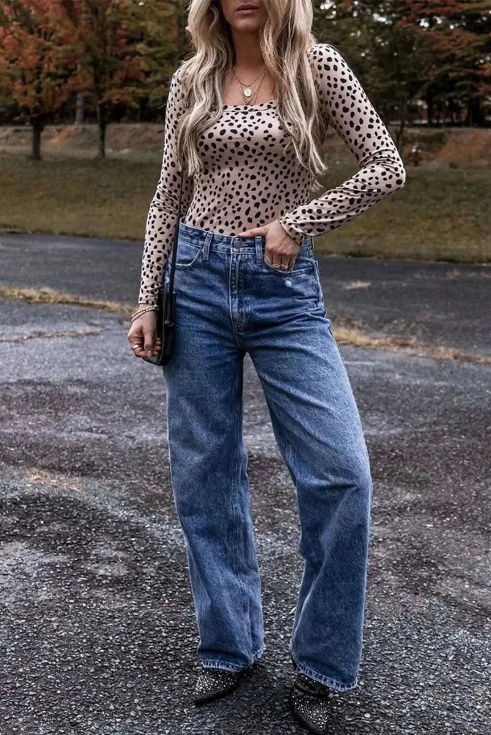 Hats Trendsi Animal Print Bodysuit Women's Chic Versatile Fashion Top