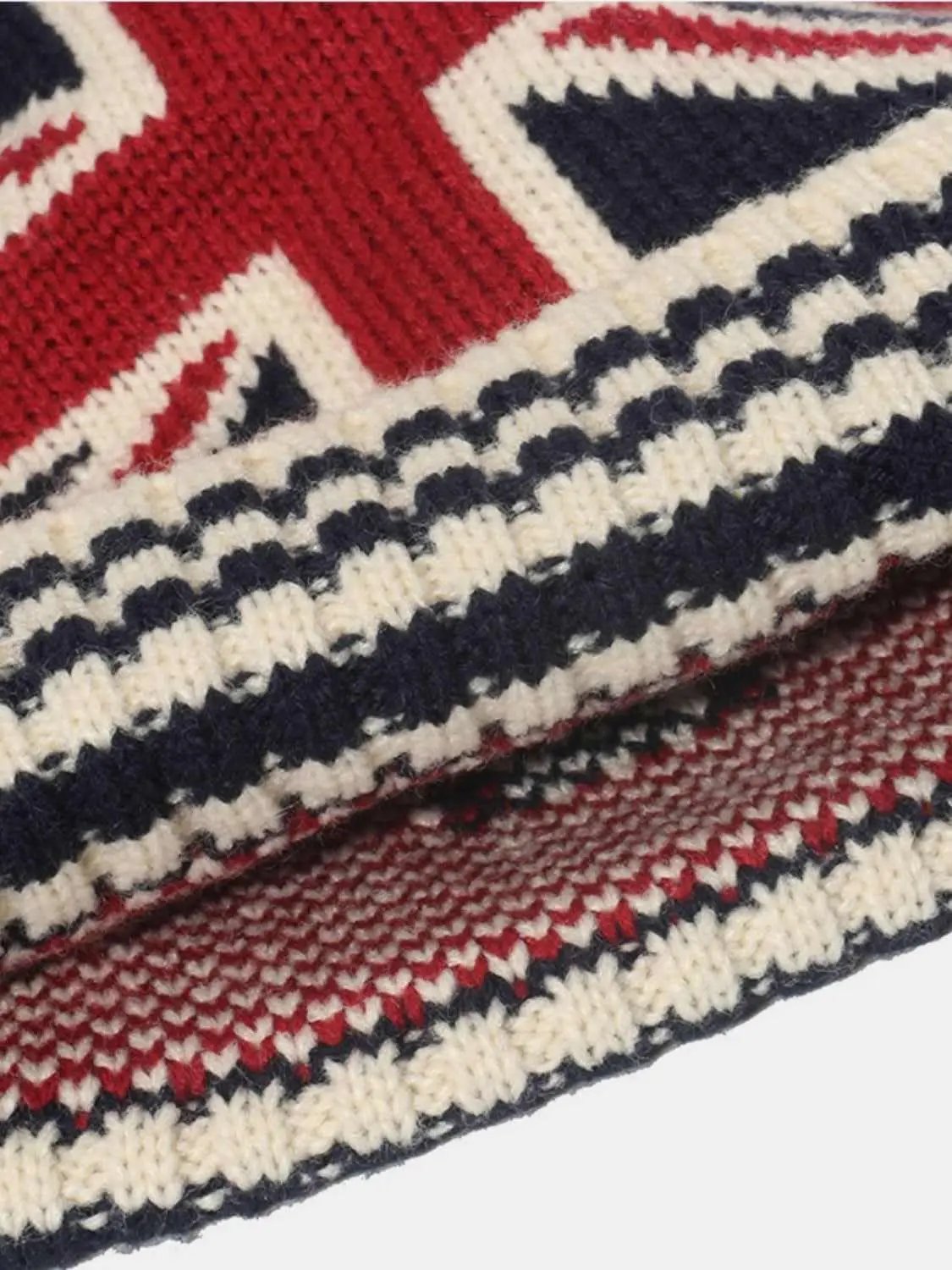 Sweaters Trendsi US Flag Knit Hat Unisex Patriotic Winter Warm Headwear