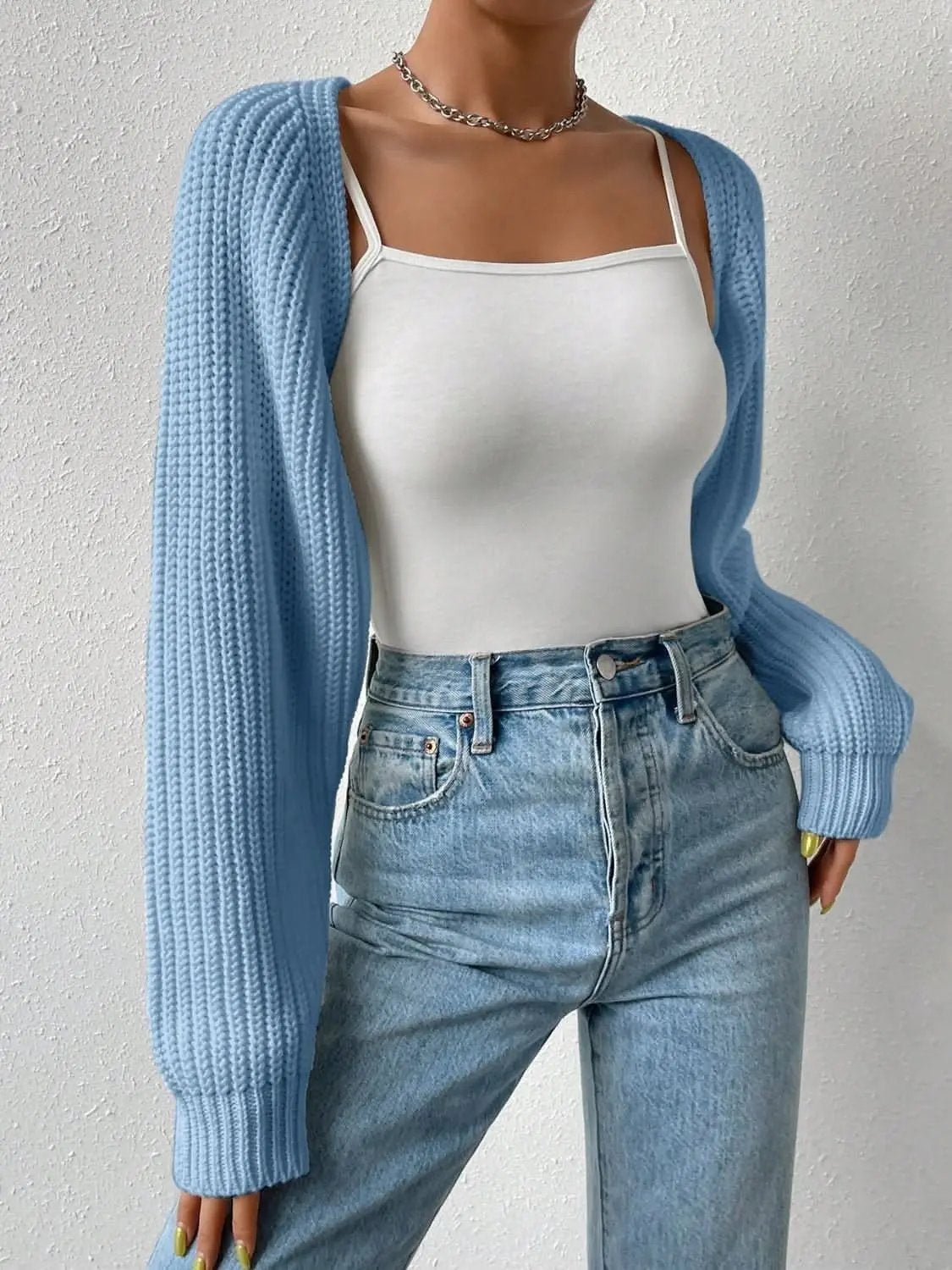 Sweaters Trendsi Chic Honey Cardigan Women's Versatile Layer Open Front Acrylic Cardigan