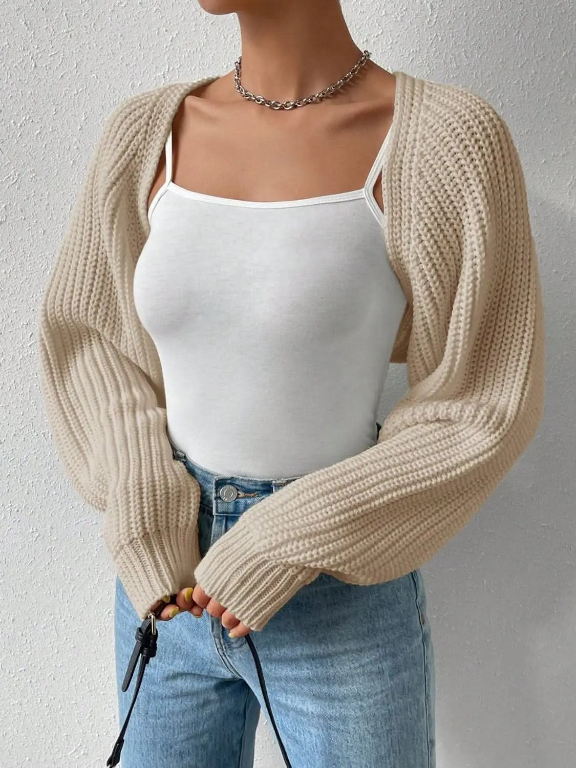 Sweaters Trendsi Chic Honey Cardigan Women's Versatile Layer Open Front Acrylic Cardigan