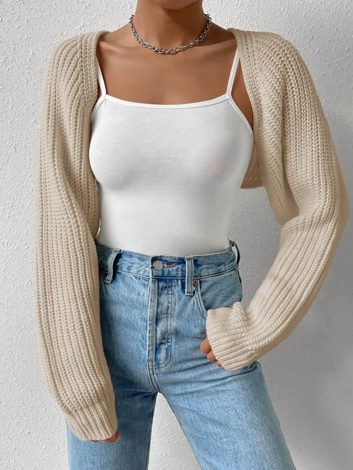 Sweaters Trendsi Chic Honey Cardigan Women's Versatile Layer Open Front Acrylic Cardigan