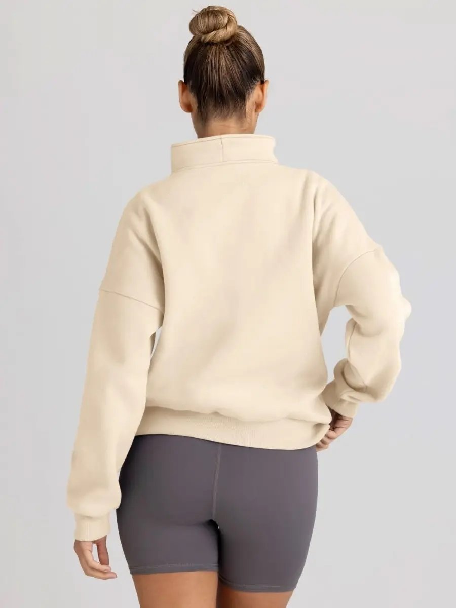Oversized Half Zip Sweatshirt Cozy by Love Salve