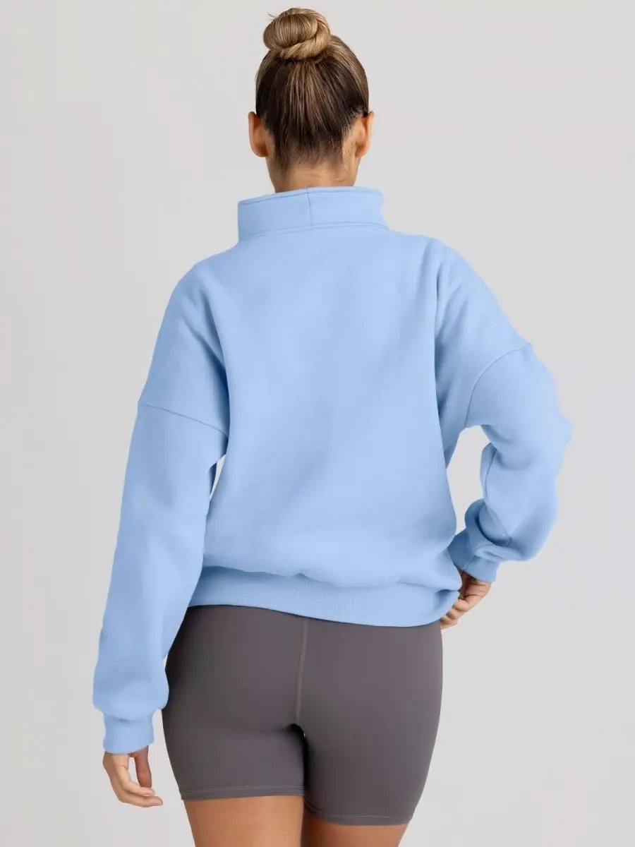 Oversized Half Zip Sweatshirt Cozy by Love Salve