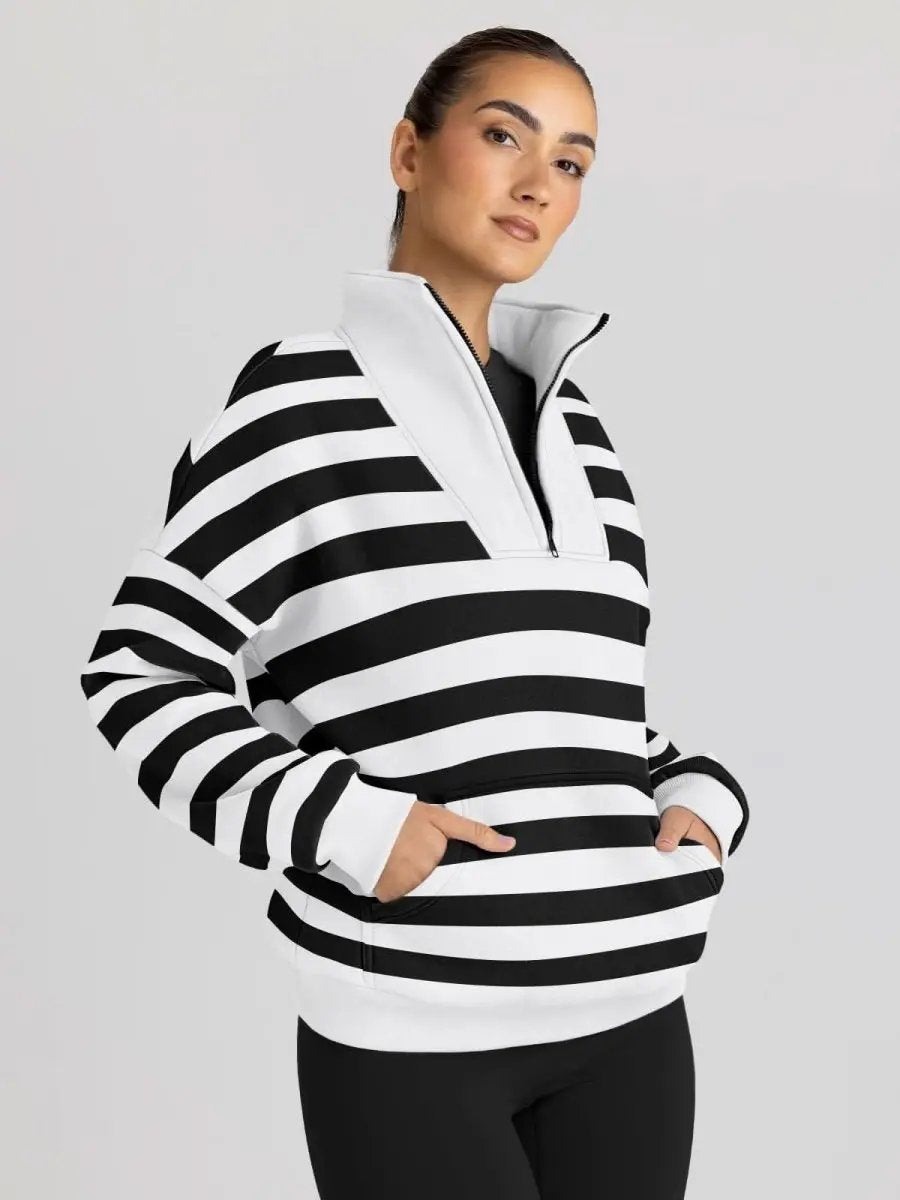 Oversized Half Zip Sweatshirt Cozy by Love Salve