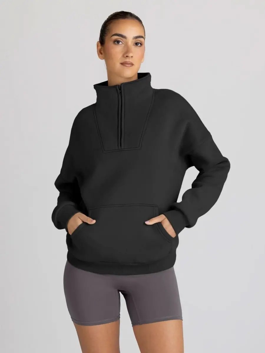 Oversized Half Zip Sweatshirt Cozy by Love Salve