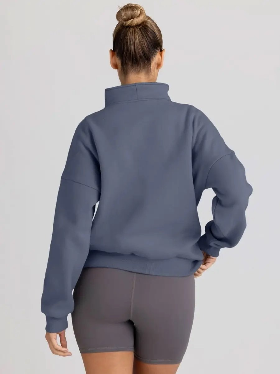 Oversized Half Zip Sweatshirt Cozy by Love Salve
