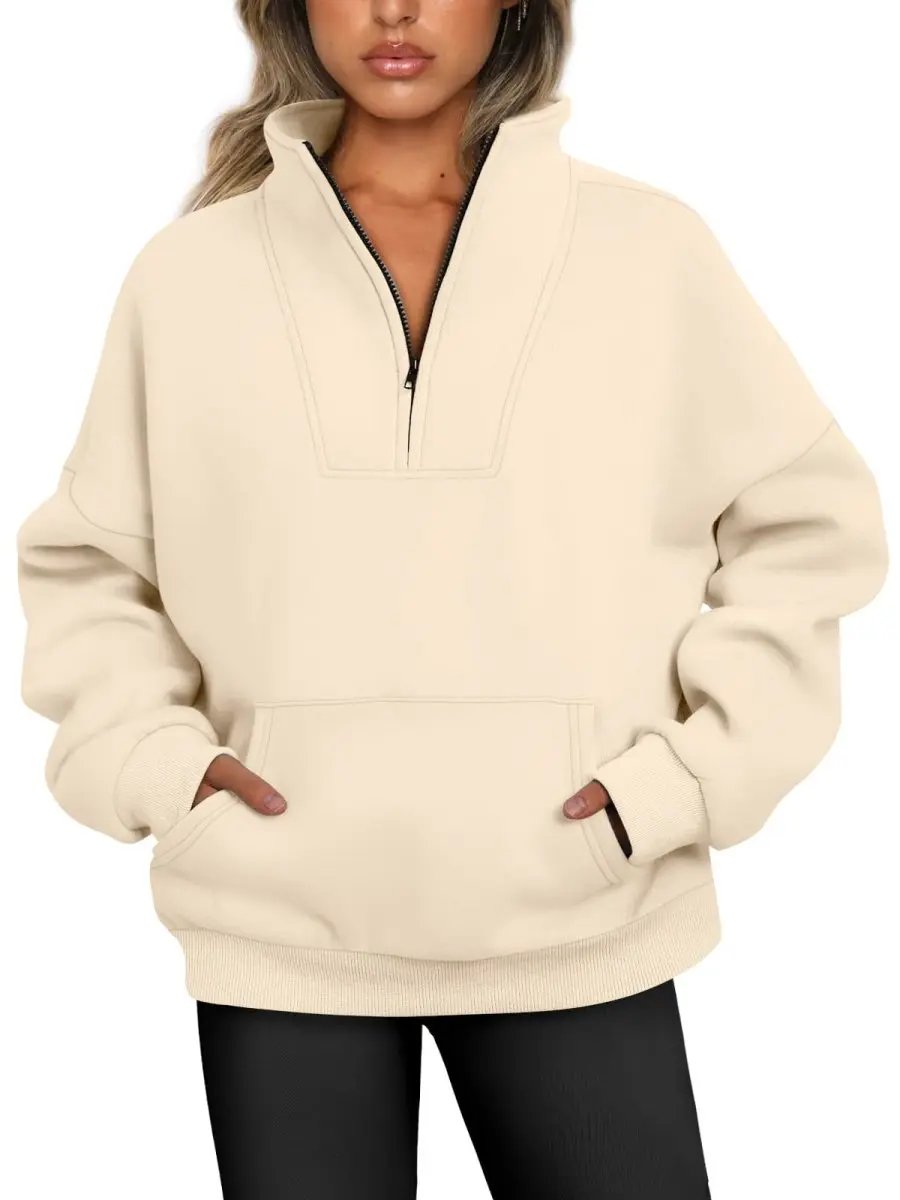 Oversized Half Zip Sweatshirt Cozy by Love Salve