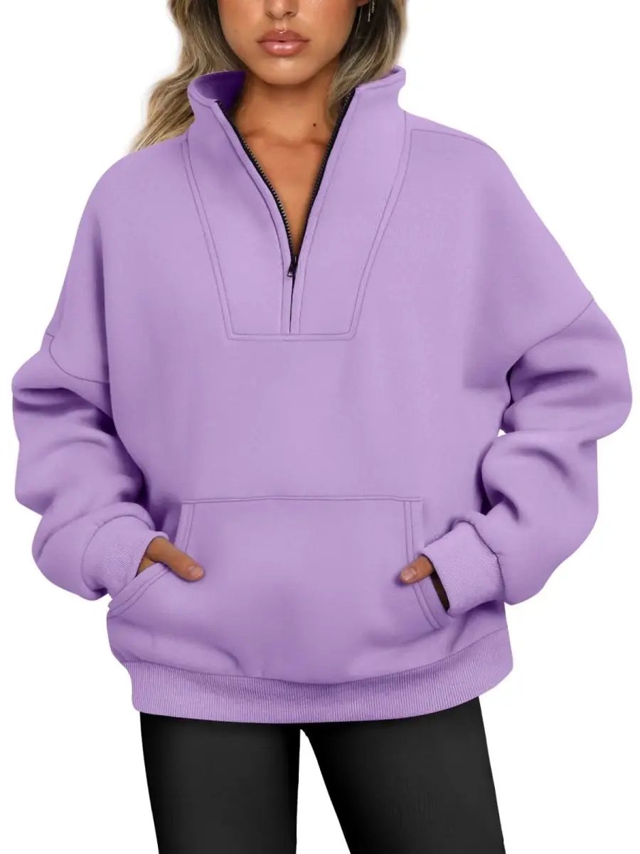 Oversized Half Zip Sweatshirt Cozy by Love Salve
