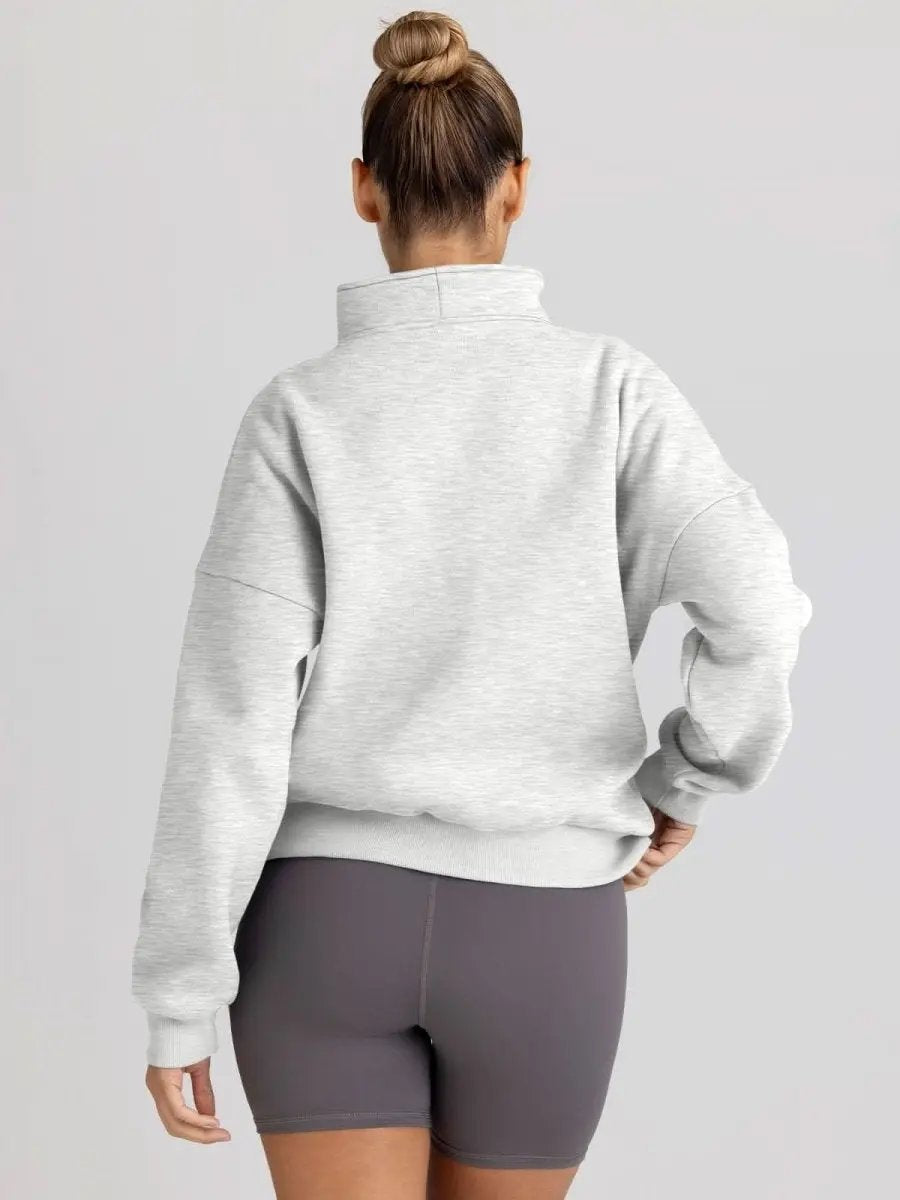 Oversized Half Zip Sweatshirt Cozy by Love Salve