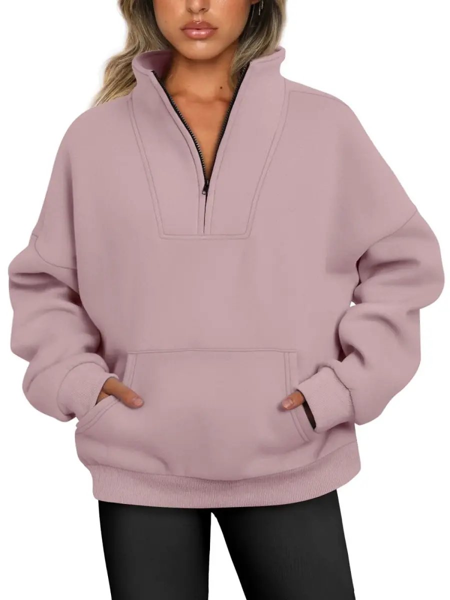 Oversized Half Zip Sweatshirt Cozy by Love Salve