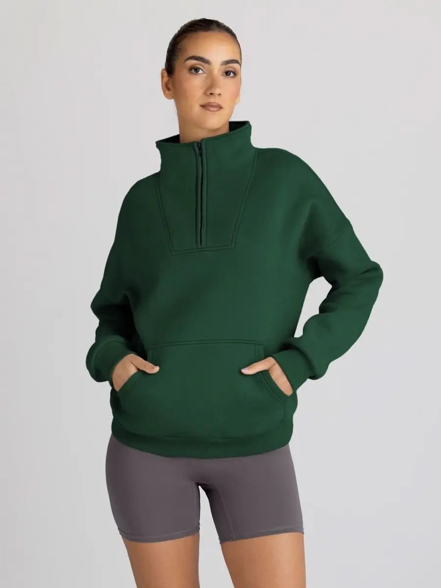 Oversized Half Zip Sweatshirt Cozy by Love Salve