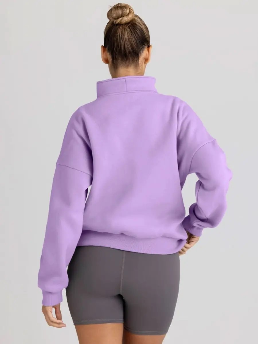 Oversized Half Zip Sweatshirt Cozy by Love Salve