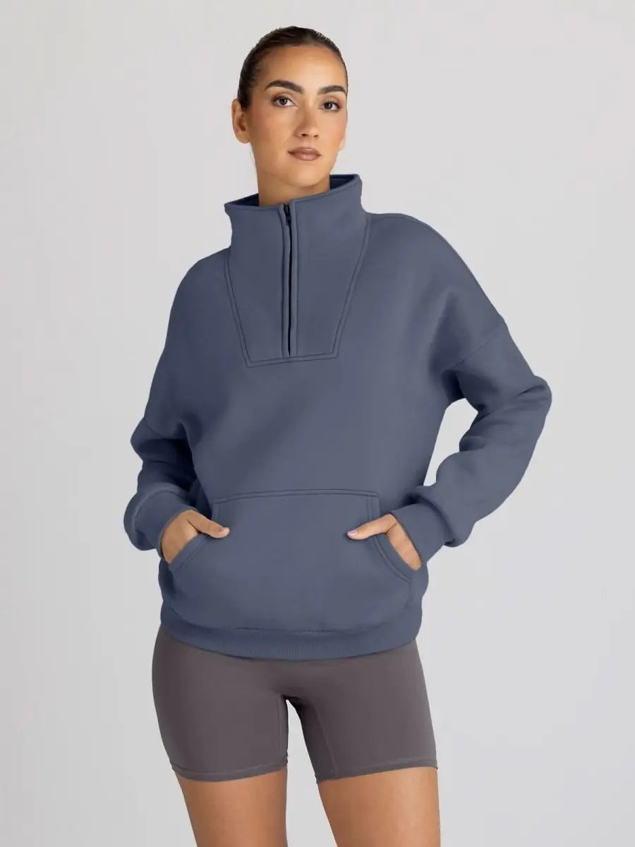 Oversized Half Zip Sweatshirt Cozy by Love Salve