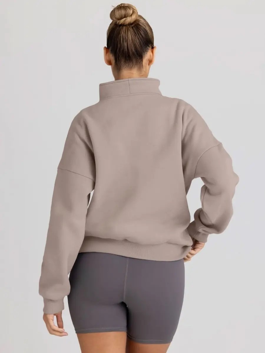 Oversized Half Zip Sweatshirt Cozy by Love Salve