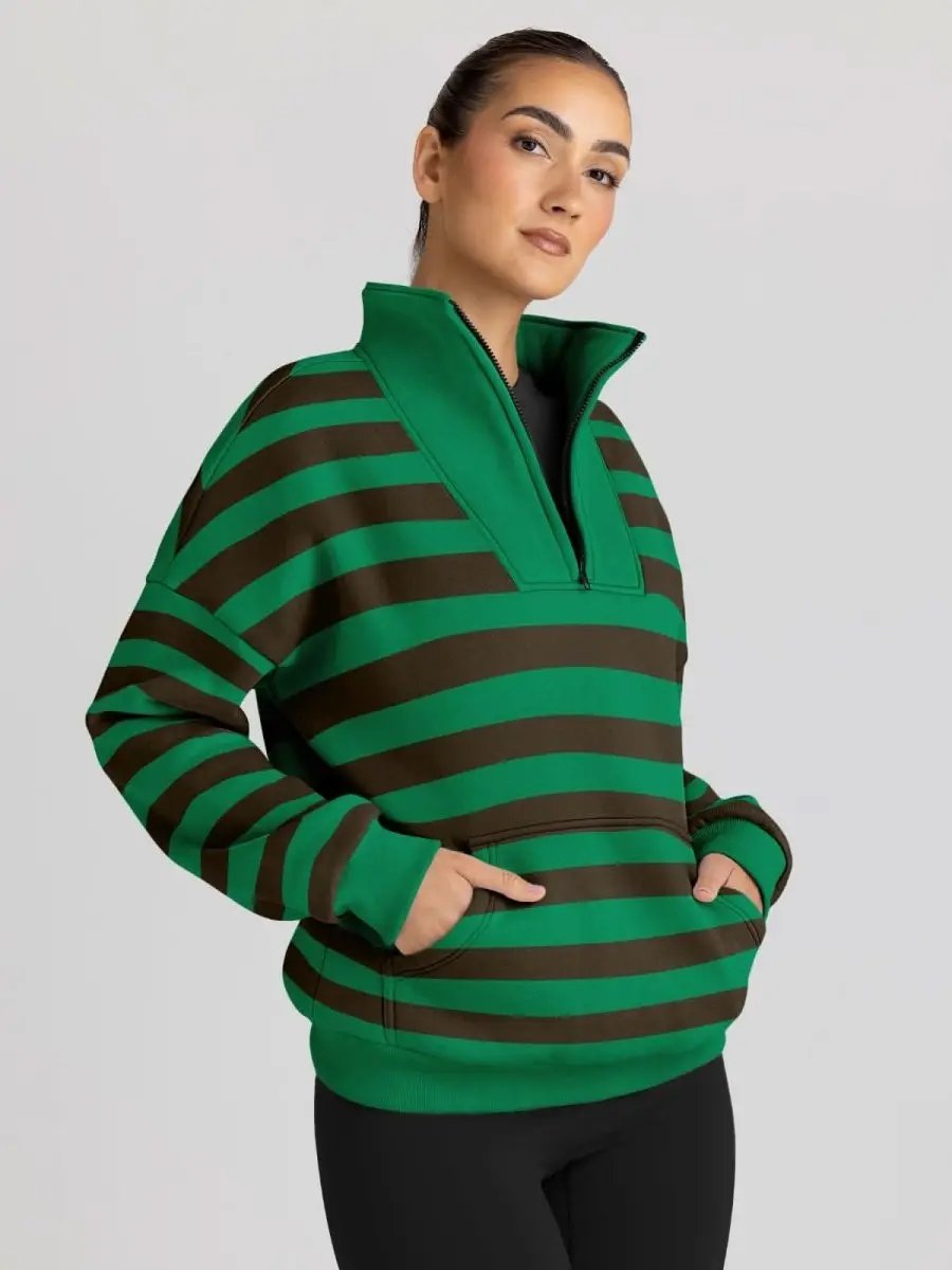 Oversized Half Zip Sweatshirt Cozy by Love Salve