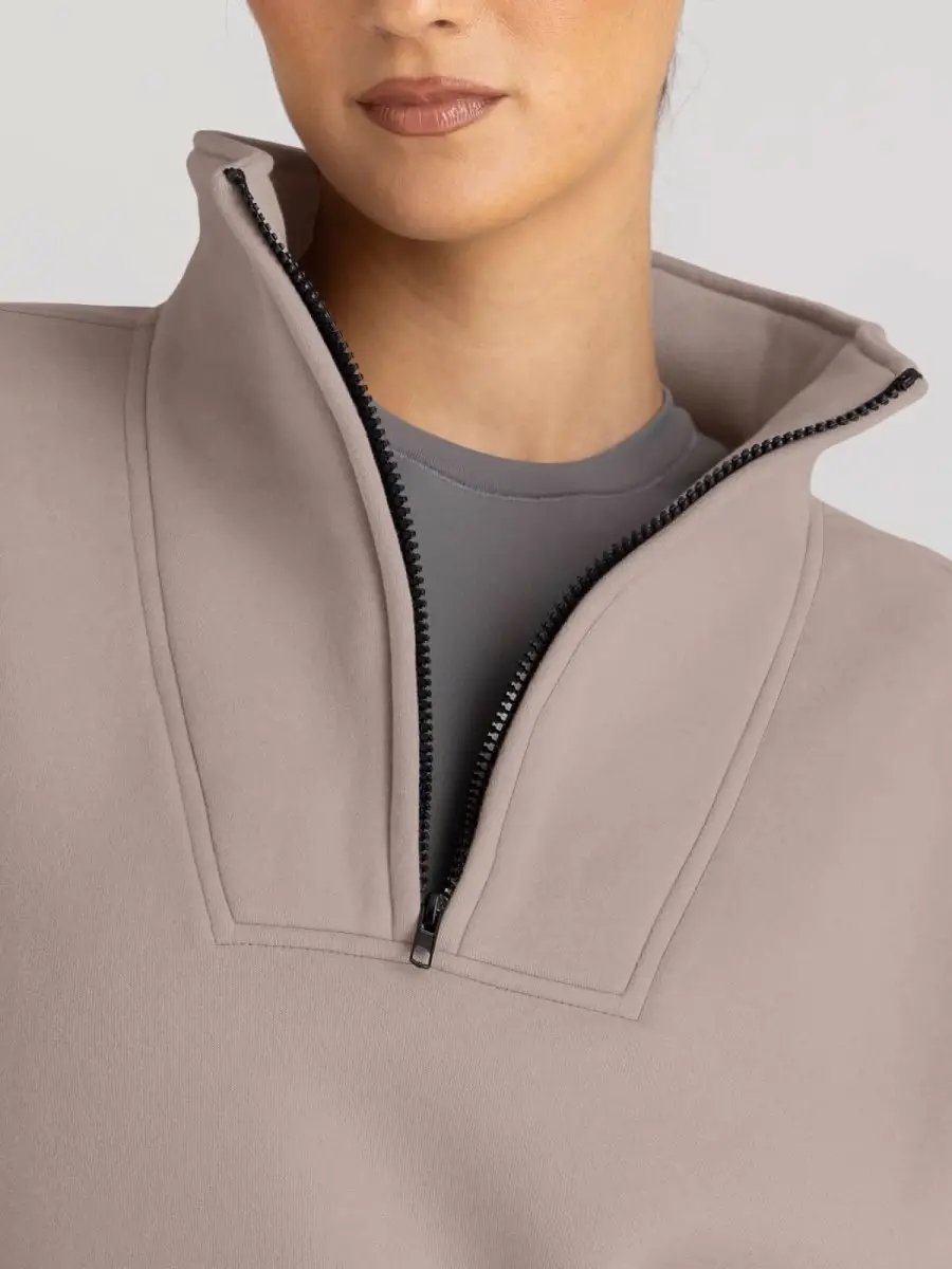 Oversized Half Zip Sweatshirt Cozy by Love Salve