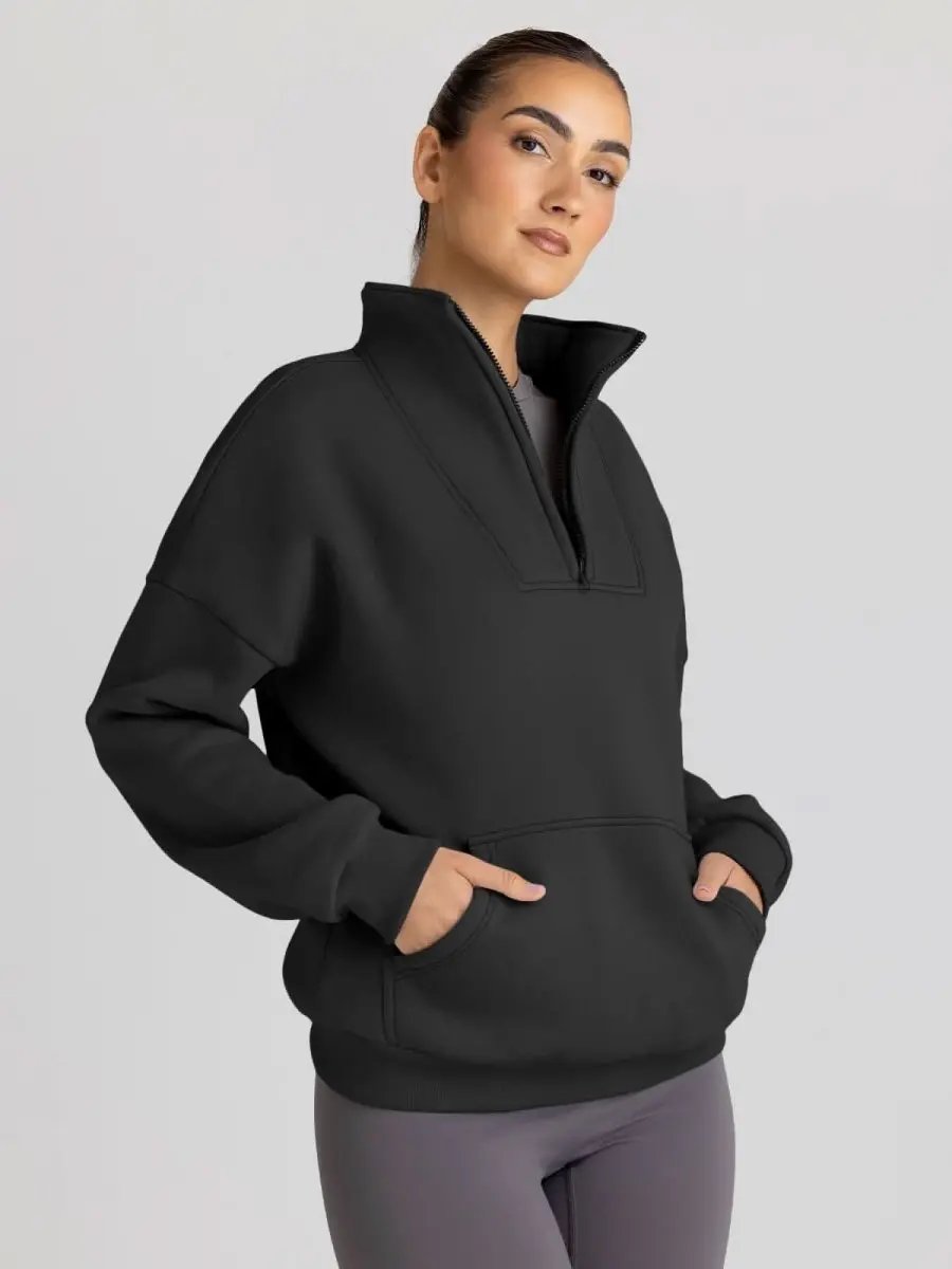 Oversized Half Zip Sweatshirt Cozy by Love Salve