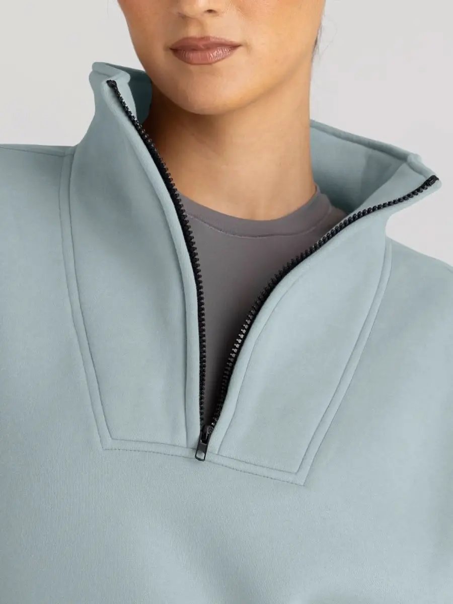 Oversized Half Zip Sweatshirt Cozy by Love Salve