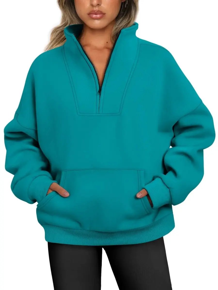 Oversized Half Zip Sweatshirt Cozy by Love Salve