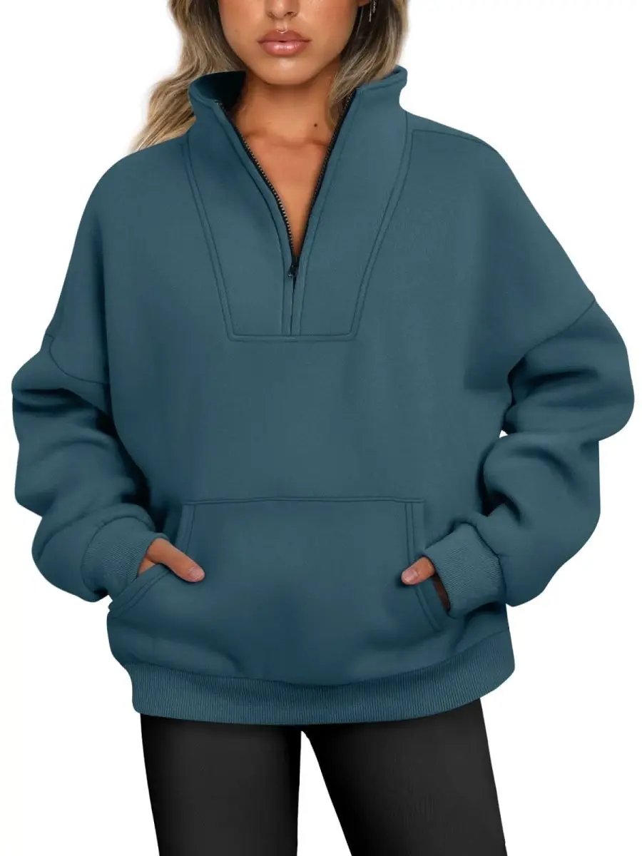 Oversized Half Zip Sweatshirt Cozy by Love Salve