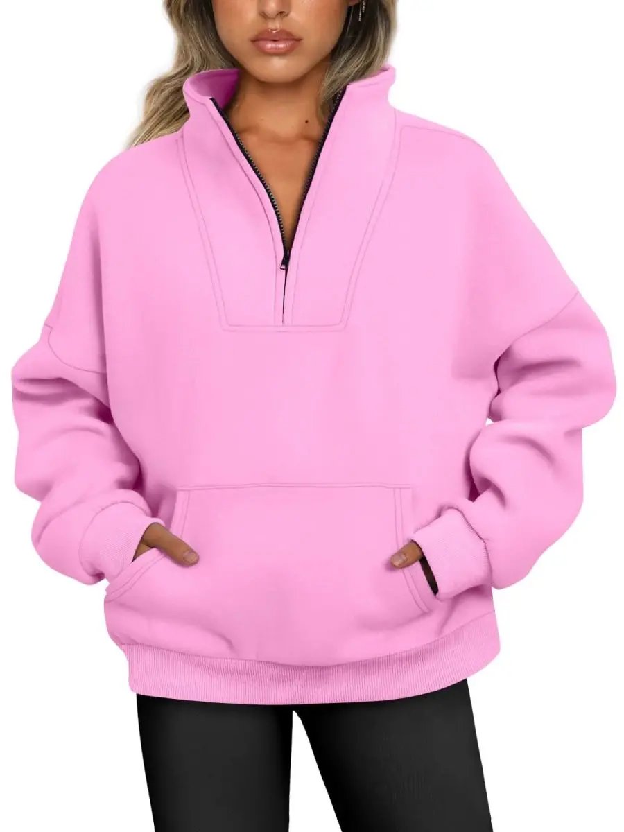 Oversized Half Zip Sweatshirt Cozy by Love Salve
