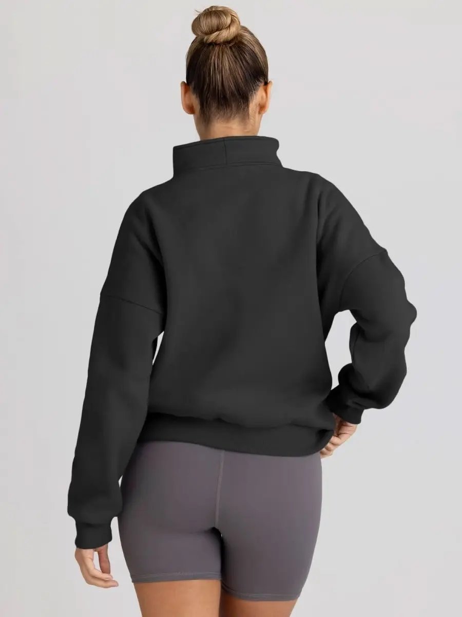 Oversized Half Zip Sweatshirt Cozy by Love Salve