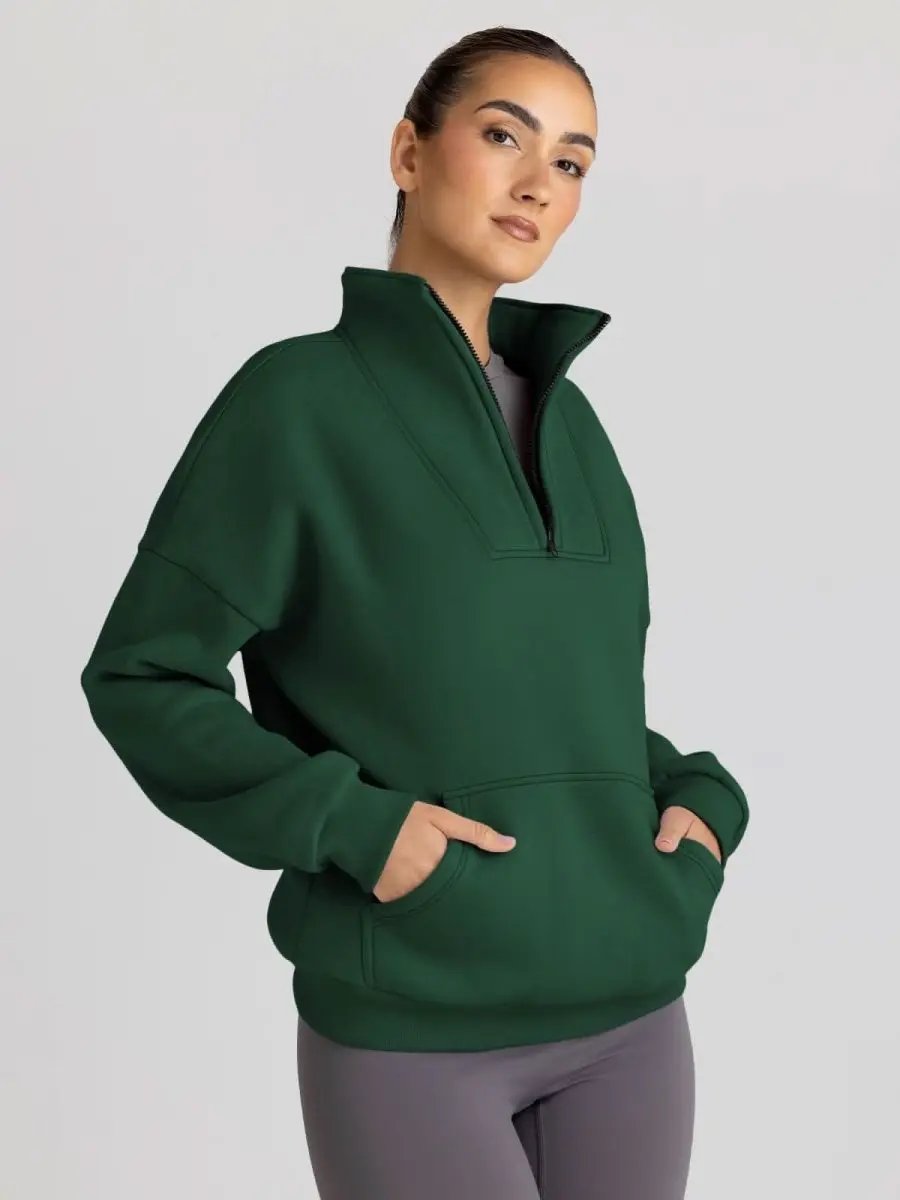 Oversized Half Zip Sweatshirt Cozy by Love Salve