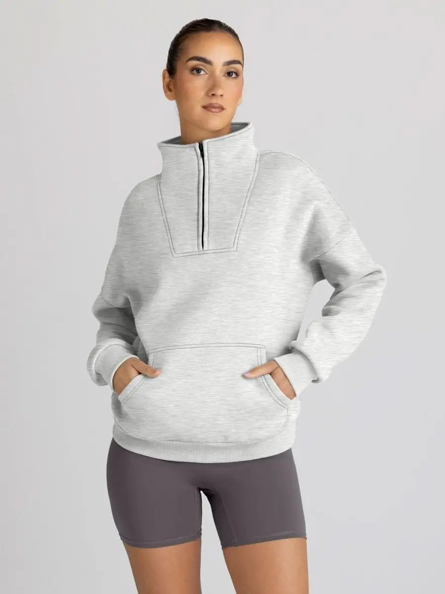 Oversized Half Zip Sweatshirt Cozy by Love Salve