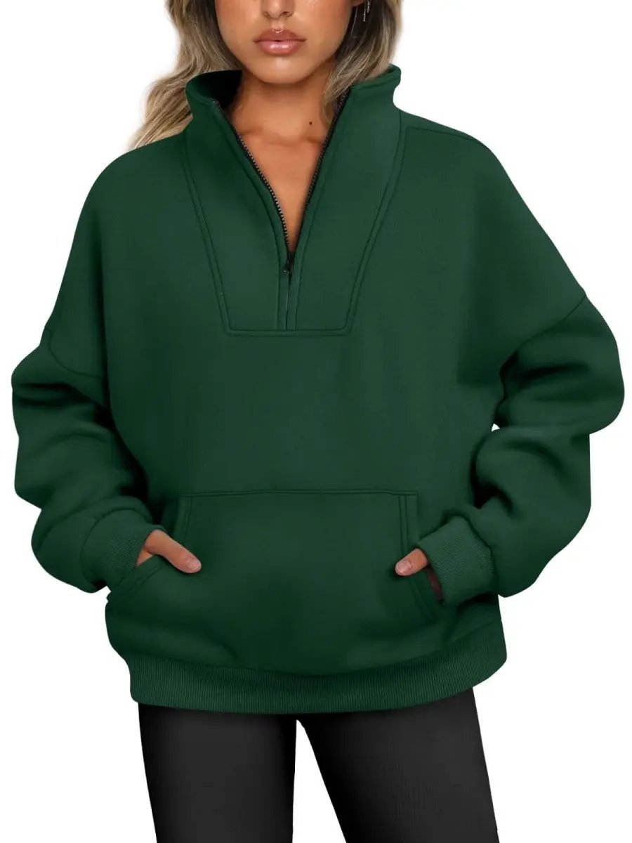 Oversized Half Zip Sweatshirt Cozy by Love Salve