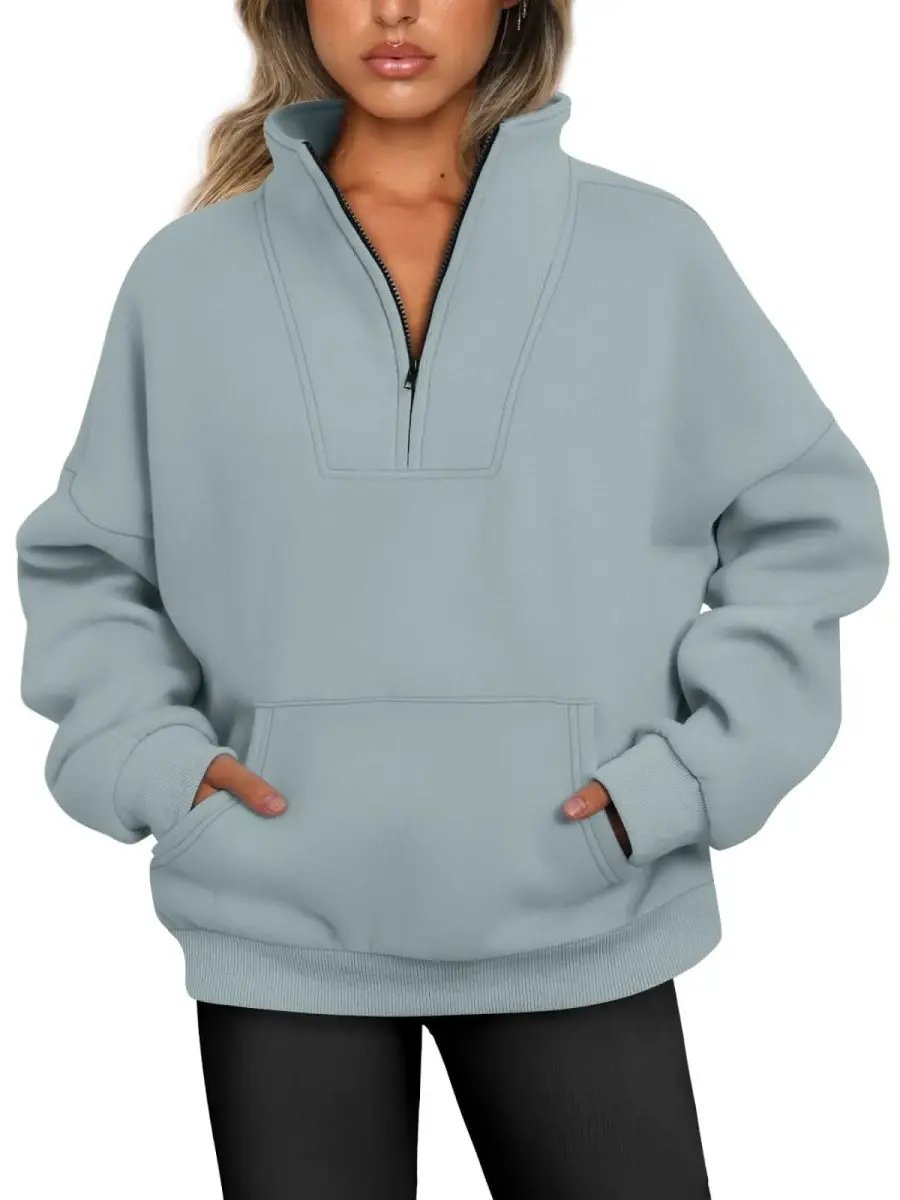 Oversized Half Zip Sweatshirt Cozy by Love Salve