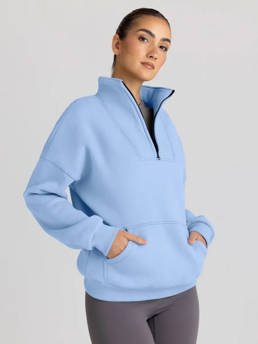 Oversized Half Zip Sweatshirt Cozy by Love Salve