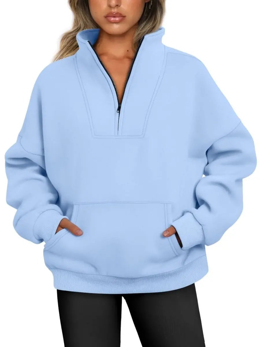 Oversized Half Zip Sweatshirt Cozy by Love Salve