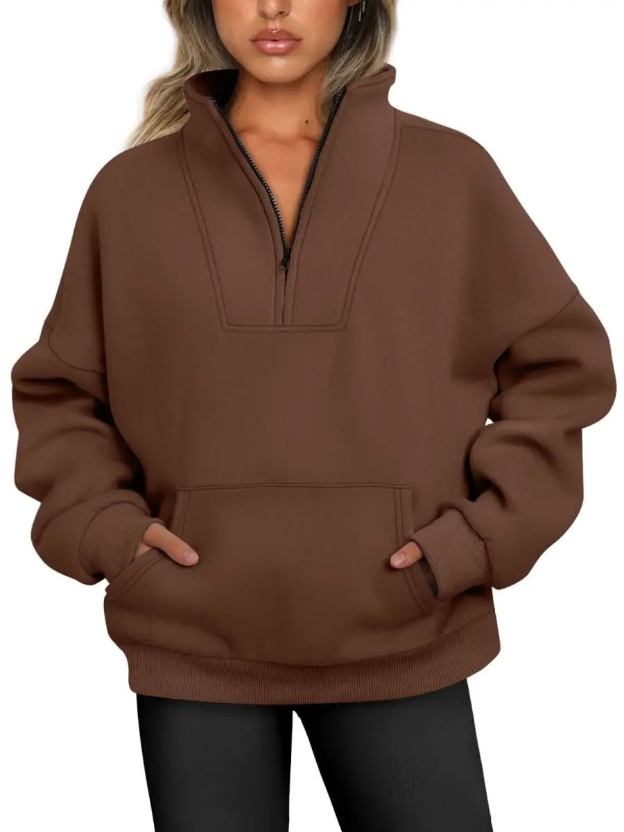 Oversized Half Zip Sweatshirt Cozy by Love Salve