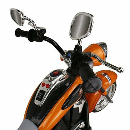Electric Ride-On Trike Motorcycle for Kids 3-4 Years Old - Orange