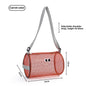 Big eye mesh cylinder bag, breathable leisure travel crossbody bag mesh, portable crossbody beach bag, swimming wash storage bag